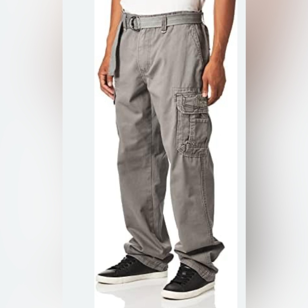 UNIONBAY Mens Flat Front Casual Cargo Pants Men's Gray Cargo Pants